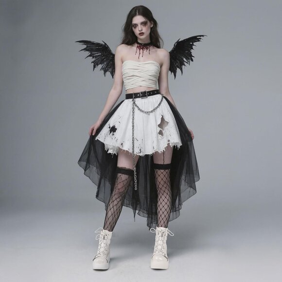 Women Polyurethane White Round Toe Buckle Leather Platform Side Zip Ankle Boot - Picture 4 of 7